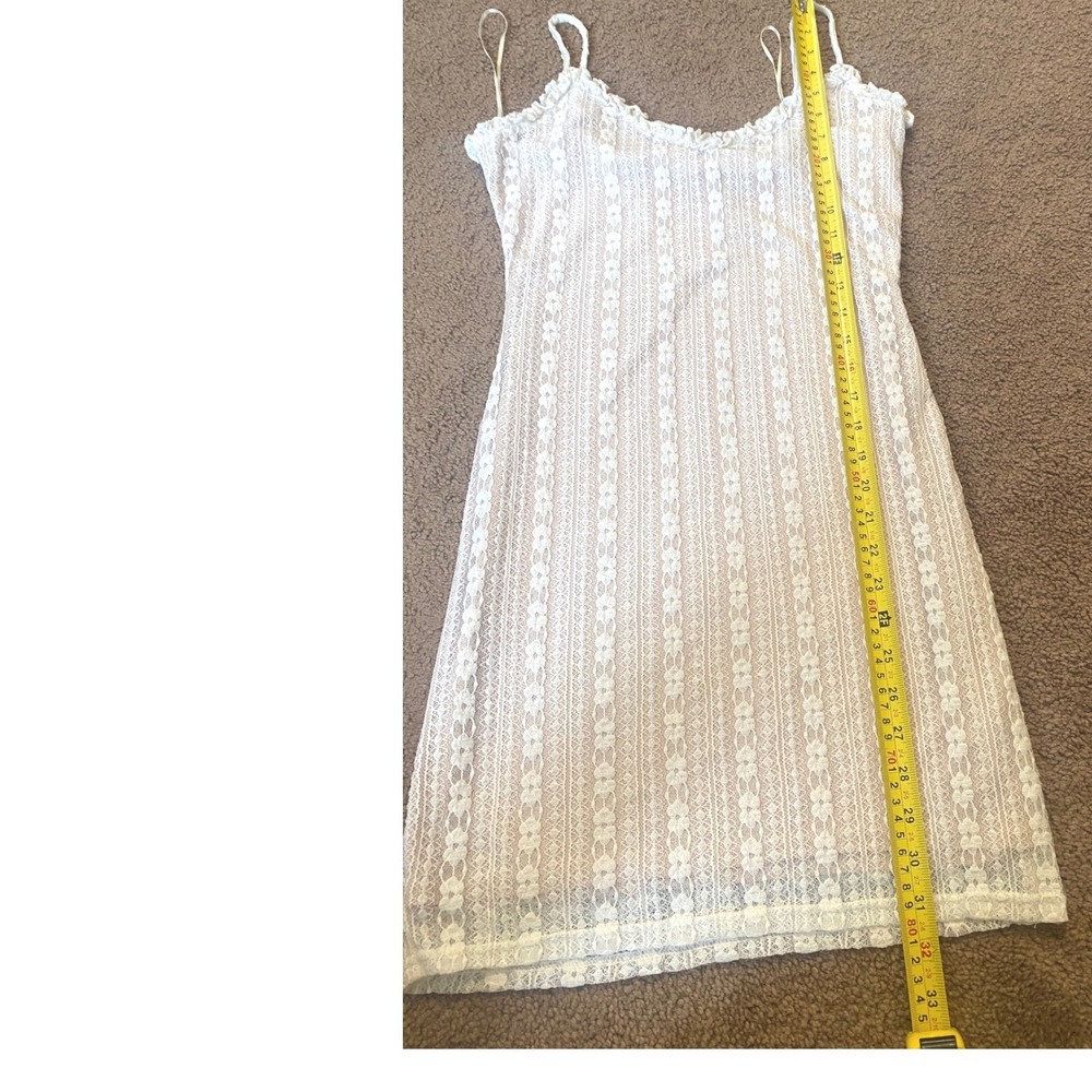 Emory Park Lace Mini Dress Sleeveless Ruffle Trim Casual Summer Dress Size M - Picture 11 of 11